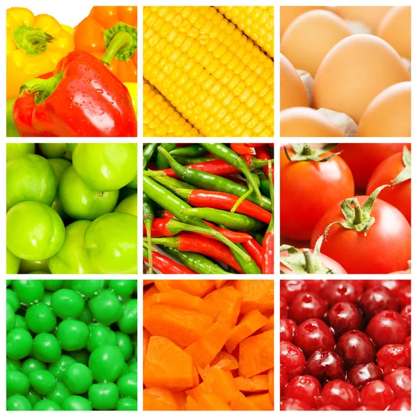 Sada různých potravinářských položek — Stock fotografie