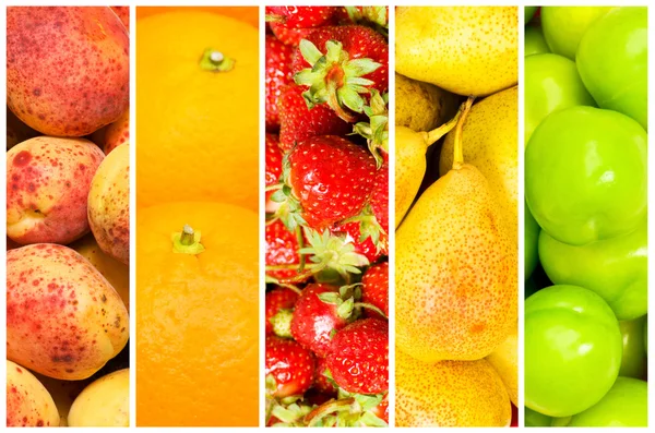 Uppsättning av olika frukter och grönsaker — Stockfoto