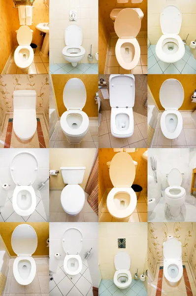 Збірка туалетів з різних місць — стокове фото