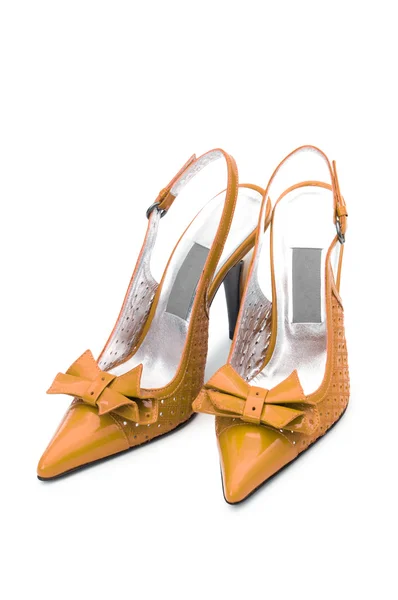 Zapatos femeninos sobre fondo blanco — Foto de Stock