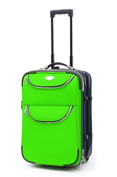 Bagage concept met geval op de witte — Stockfoto