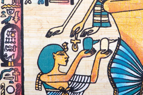 Papyrus égyptien comme fond — Photo