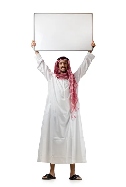Árabe joven con mensaje en blanco —  Fotos de Stock