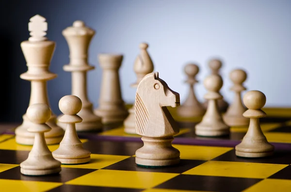 Concept of chess game with pieces — Stock Photo, Image