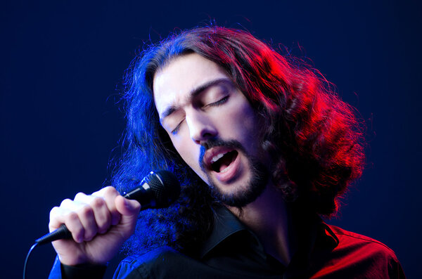 Man singing at the concert