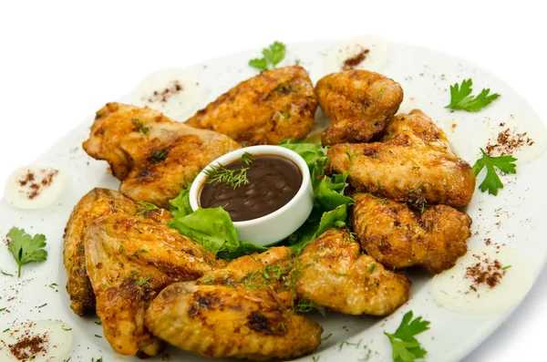 stock image Chicken wings barbeque in the plate