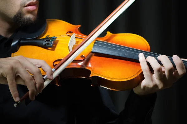 Скрипаль, грає на скрипці — стокове фото