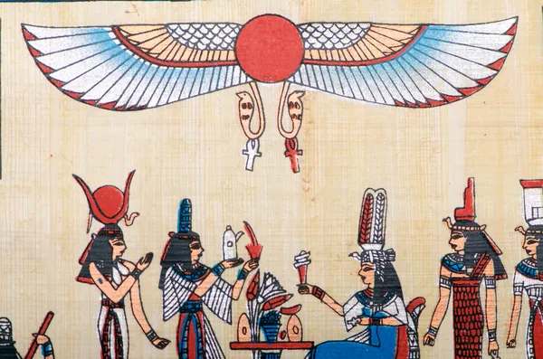 Concetto di storia egiziana con papiro — Foto Stock