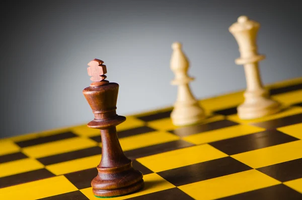 Chess concept with various pieces Stock Photo