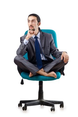 Young businessman isolated on white clipart