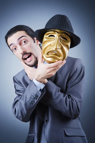 Podnikatel s maskou utajit svou identitu — Stock fotografie