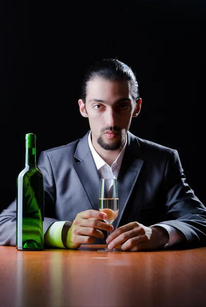 stock image Man suffering from alcohol abuse