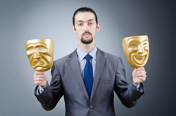 Empresario con máscara que oculta su identidad —  Fotos de Stock
