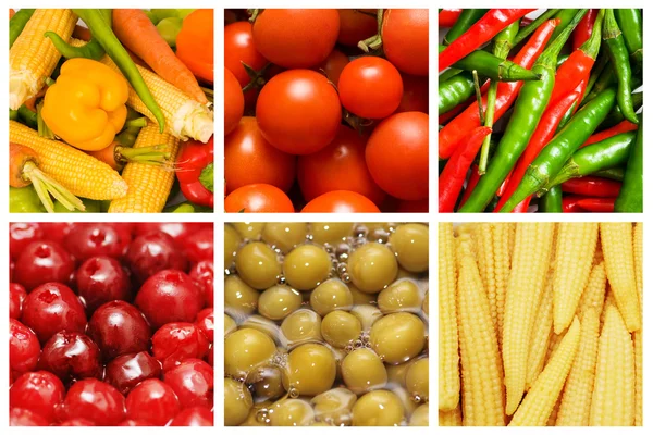 Set van verschillende groenten en fruit — Stockfoto