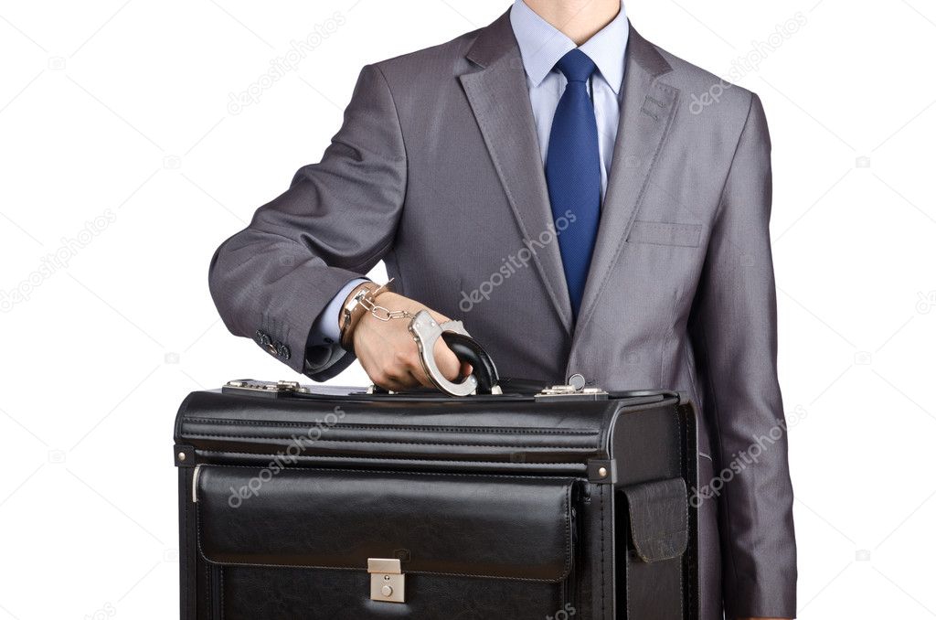 Man with briefcase and handcuffs Stock Photo by ©Elnur_ 9290973