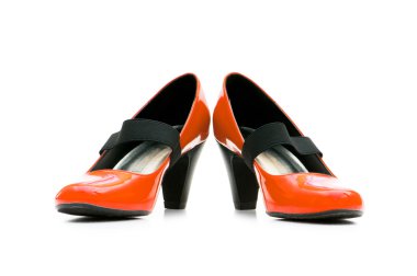 Female shoes on white background clipart