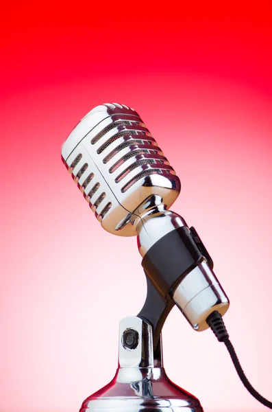 Vintage microphone against the background — Stock Photo, Image