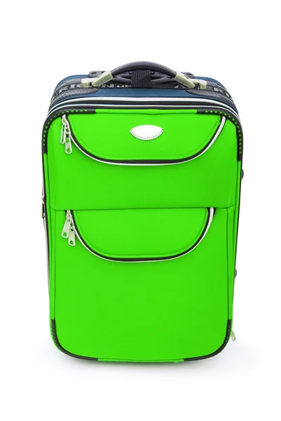 Концепция багажа с футляром на белом — стоковое фото