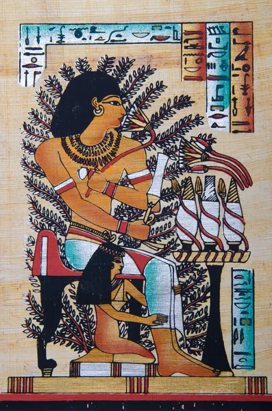 Fragment egipski Papirus — Zdjęcie stockowe