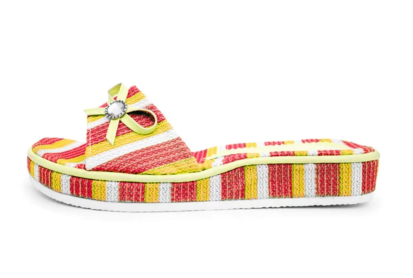 Zapatos coloridos de verano en blanco — Foto de Stock