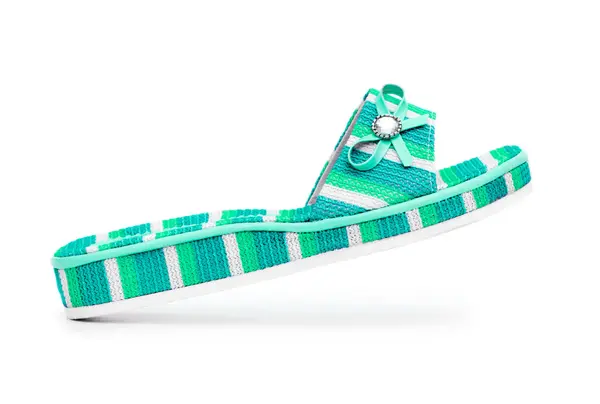 Verão sapatos coloridos em branco — Fotografia de Stock