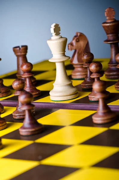 Concept van schaken spel met stukken — Stockfoto