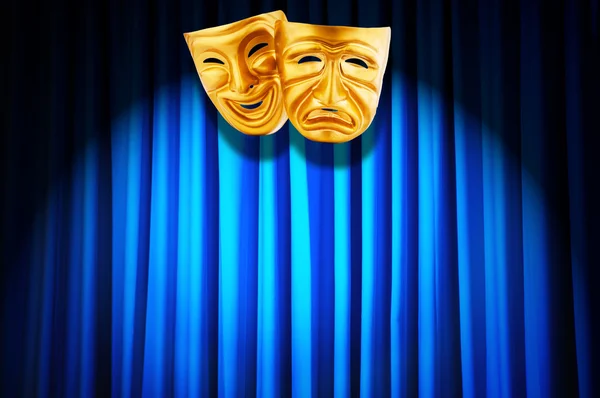 Színház teljesítmény fogalma a maszkok — Stock Fotó
