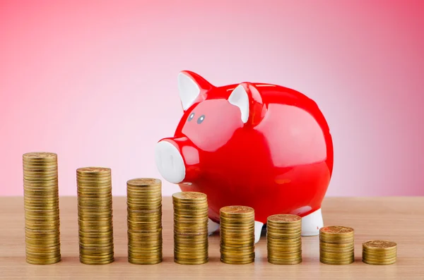 stock image Piggy bank in business concept
