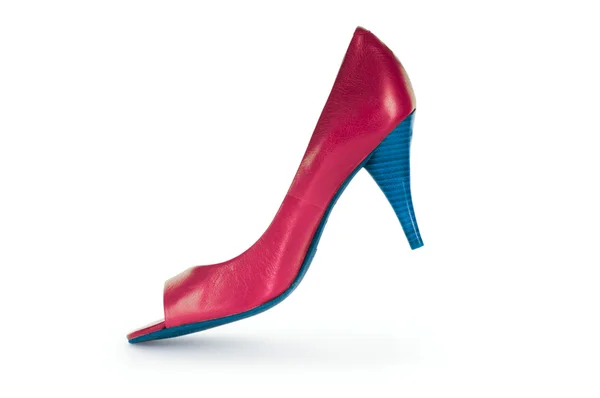 Czerwony buty kobiece kobieta koncepcja moda — Zdjęcie stockowe