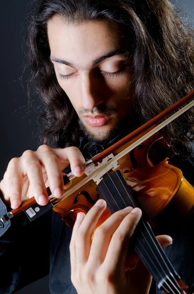 Скрипковий програвач, що грає на інструменті — стокове фото