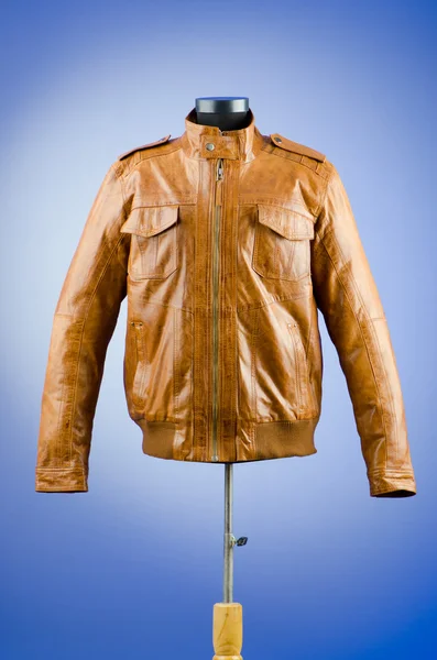 stock image Brown leather jacket in fashion concept