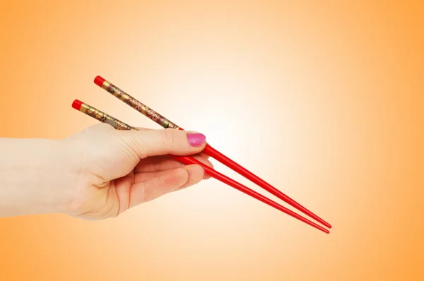 Kézi üzem choipsticks a színátmenet — Stock Fotó