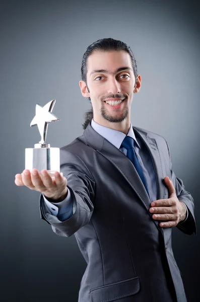 Empresario galardonado con el premio estrella — Foto de Stock