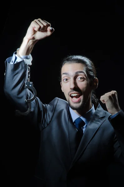 Affärsman i fängelse för sina brott — Stockfoto