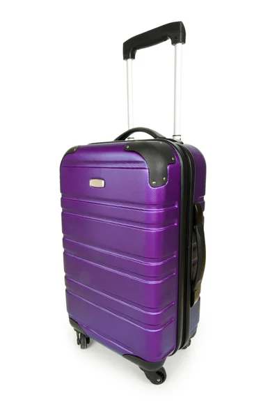 Concetto bagagli con valigia sul bianco — Foto Stock