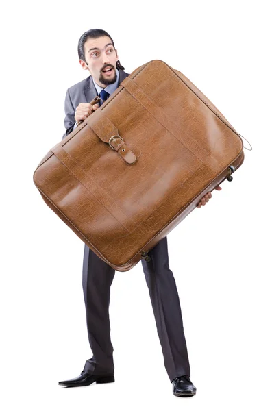 Business travel concept with businessman — Stock Photo, Image