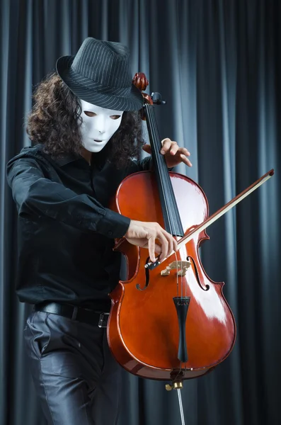 Man playing the cello — Stock Photo, Image