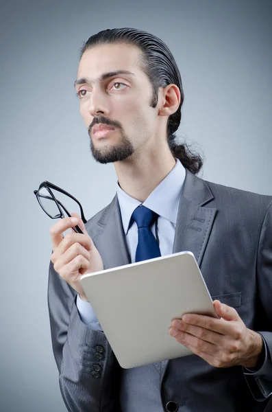 Businessman working on tablet computer — Stock Photo, Image
