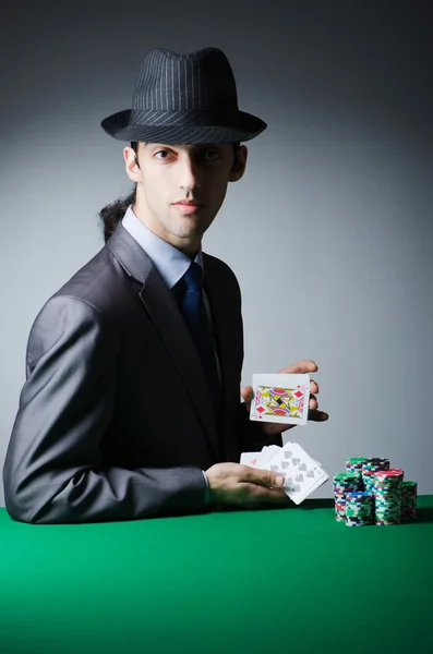 Man playing in the casino — Stock Photo, Image