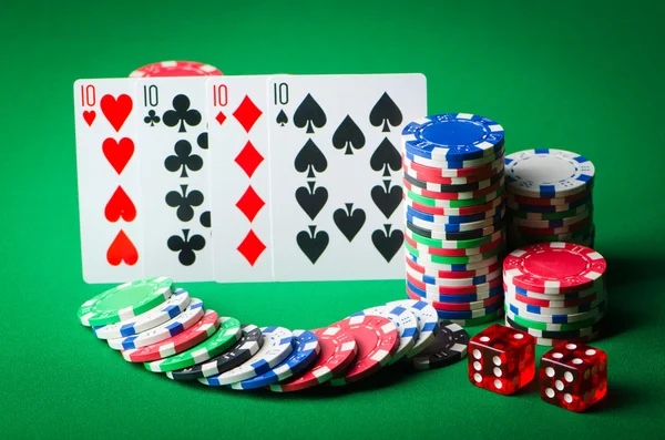 Casino concept with chips and cards — Stock Photo, Image