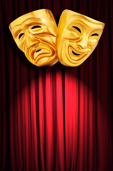 Theatre performance concept with masks — Stock Photo, Image