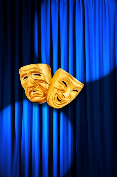 Színház teljesítmény fogalma a maszkok — Stock Fotó