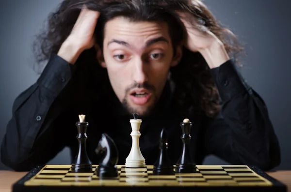 Stock image Chess player playing his game