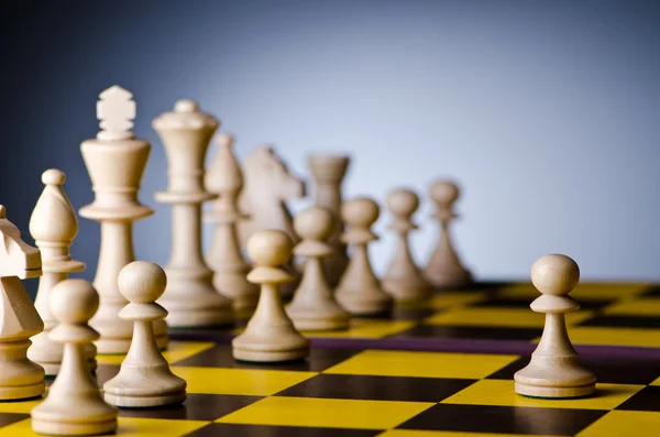 Concept of chess game with pieces Stock Image