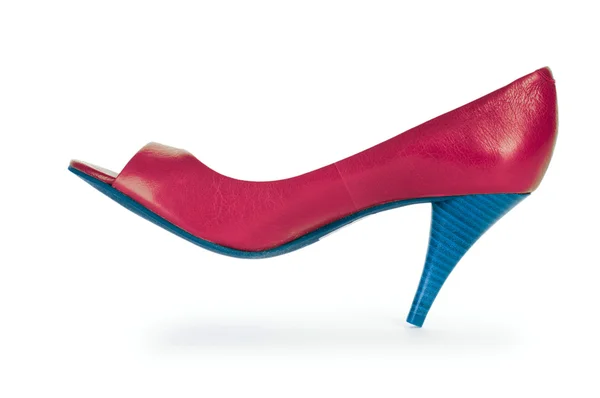 Červené ženské boty v módní koncept — Stock fotografie