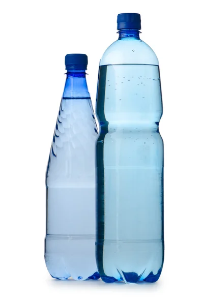 Su şişeleri sağlıklı içecek kavram olarak — Stok fotoğraf