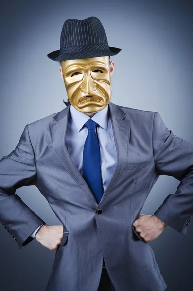 Podnikatel s maskou utajit svou identitu — Stock fotografie