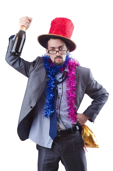 Concept of office party on white — Stock Photo, Image