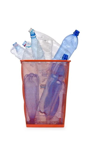 Plastic bottles in recycling concept — Stock Photo, Image