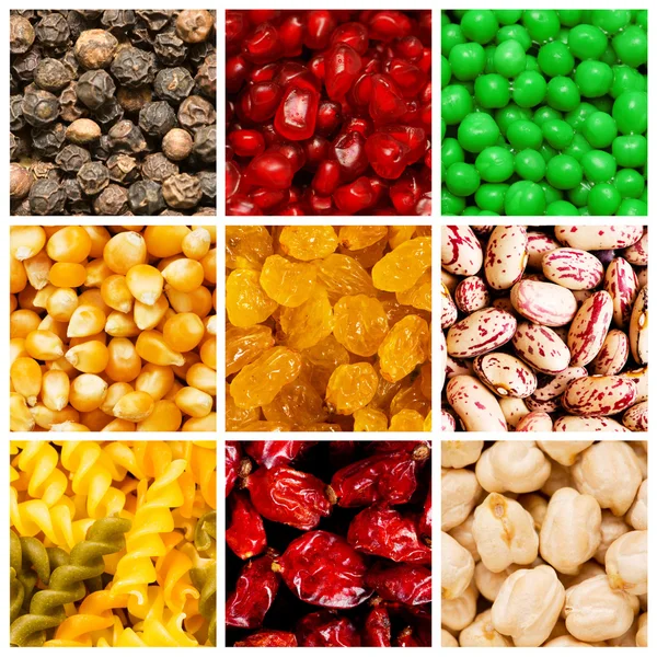Selection of various food backgrounds — Stock Photo, Image